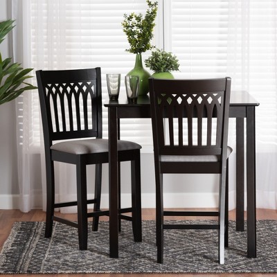 Baxton Studio Genesis Modern Fabric Wood Counter Stool Set