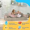 Runesay Pink+Gray 12 Pieces Modular Kids Play Couch, Convertible Foam Floor Cushions - 4 of 4