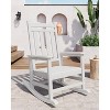 Acekool 2-Piece Outdoor Rocking Chair Set – HDPE Weather-Resistant Adirondack Rockers with Wood Texture, 380 lbs Capacity, Black - 2 of 4
