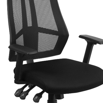 ErgoFlex High Back Black Mesh Adjustable Swivel Task Chair
