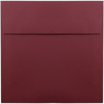 JAM Paper 8.5 x 8.5 Square Invitation Envelopes Dark Red 31511323I