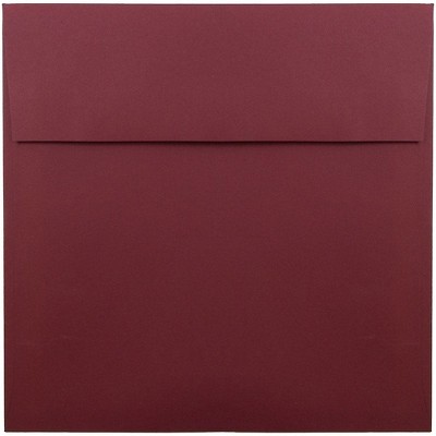 JAM Paper 8.5 x 8.5 Square Invitation Envelopes Dark Red 31511323I