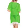 LA LEELA Women's Open Front Summer Vacation Beachwear Short Bathing Suit Cardigan Holiday Swimwear Duster Beach Swim - 4 of 4