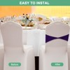Unique Bargains Polyester Strong Stretchability Wedding Party Chair Sashes 100 Pcs - 4 of 4