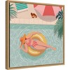 Amanti Art 16"x16" Beach Babes II by Janelle Penner Framed Wall Canvas: Modern Style, Nature & Fashion Lithograph - 2 of 4