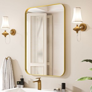 Wall-Mounted Mirror Rectangle Bathroom Vanity Mirrors Framed Mirrors Aluminum Framed Bathroom Mirror - 1 of 4