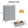 5 Drawer Dresser for Bedroom, Wood Dresser with Deep Space & Metal Knobs - 2 of 4