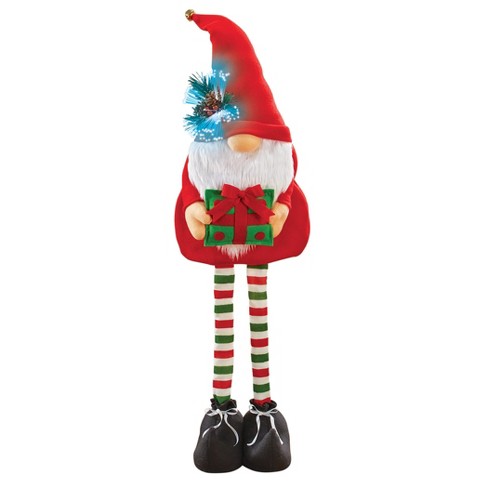 Collections Etc Fiber Optic Extendable Holiday Gnome Decoration 11