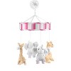 Everyday Kids Precious Moments Noah’s Ark Crib Mobile – Elephant & Giraffe, Pink/Gray, Soft Lullaby, Safari Nursery Décor for Baby Girls - 3 of 4