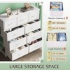 SKRAN Grid Cabinet Fabric Storage Tower with 9 Drawers For Bedroom,Tall Chest Organizer Unit With Fabric Bins, Steel Frame, Wood Top - 4 of 4