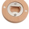 Unique Bargains Bottle Opener Magnetic Beer Opener Beech Wood Light Brown 2.56"x0.59" 1 Pcs - 4 of 4