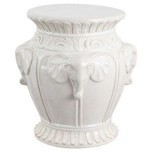 JONATHAN Y Anita 18" Classic Vintage Ceramic Indoor/Outdoor 4-Elephant Garden Stool - 1 of 4