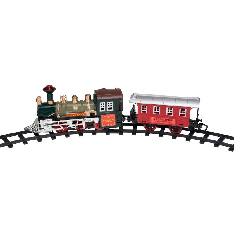 Northlight 8-Piece Battery Operated Red and Green Animated Classic Train Set with Sound, 3 of 4