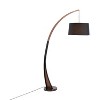 Noah Mid-Century Modern Floor Lamp with Walnut Wood Frame and Marble Base by LumiSource - 2 of 4