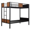 NicBex Twin Size Bunk Bed Metal Bed Frame with Full Length Guardrail, Headboard and Ladder for Bedroom, Dormitory, No Box Spring Required - 3 of 4