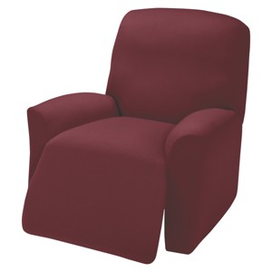 Ruby Jersey Large Recliner Slipcover - Madison Industries, Red