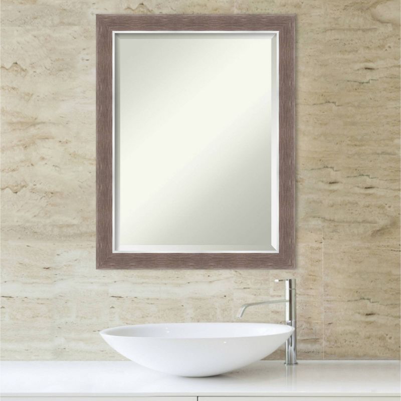 Noble Mocha Framed Bathroom Vanity Wall Mirror - Amanti Art, 4 of 10
