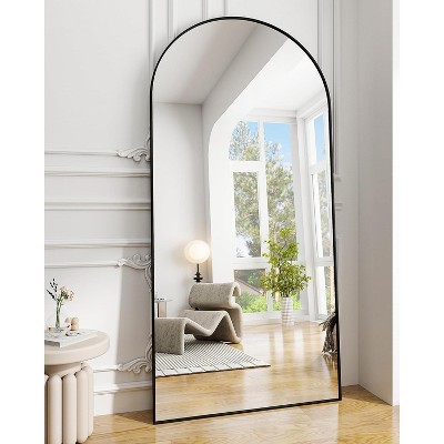 Beautyolove Full Length Mirror, Oversized 78" x 38" Arched Floor Mirror, Modern Full Body Mirrors with Stand, Free Standing Mirrors