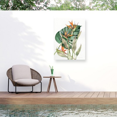 "Botanical Birds of Paradise" Outdoor Canvas