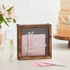 Juvale Wood Cursive Honeymoon Fund Box Wedding Gifts, Wall Mounted Shadow Piggy Bank, Newly Wed Rustic Home Decoration, Vacation Supplies, 7 x 7 In - 3 of 4