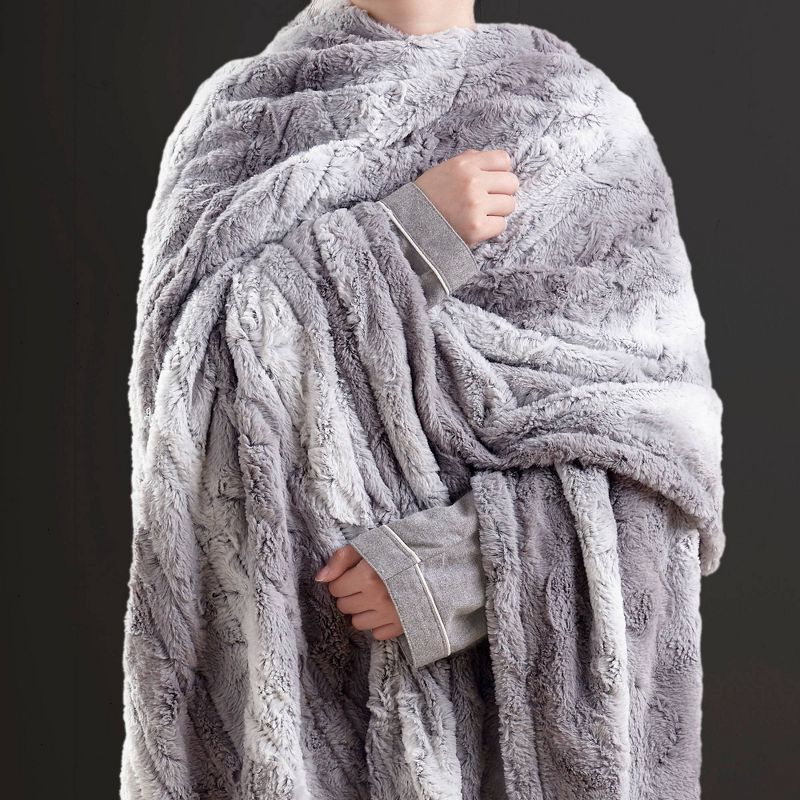 50"x70" Marselle Oversized Faux Fur Electric Heated Throw Blanket - Beautyrest, 4 of 10