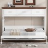 Merax Space-Saving Twin Size Murphy Bed with 3 Drawers White - 2 of 4