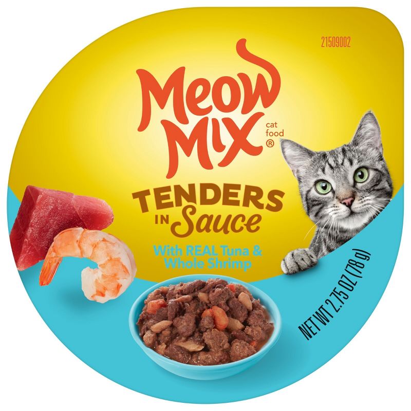 Meow Mix Tender Favorites Wet Cat Food Tuna &#38; Shrimp - 2.75oz, 1 of 14