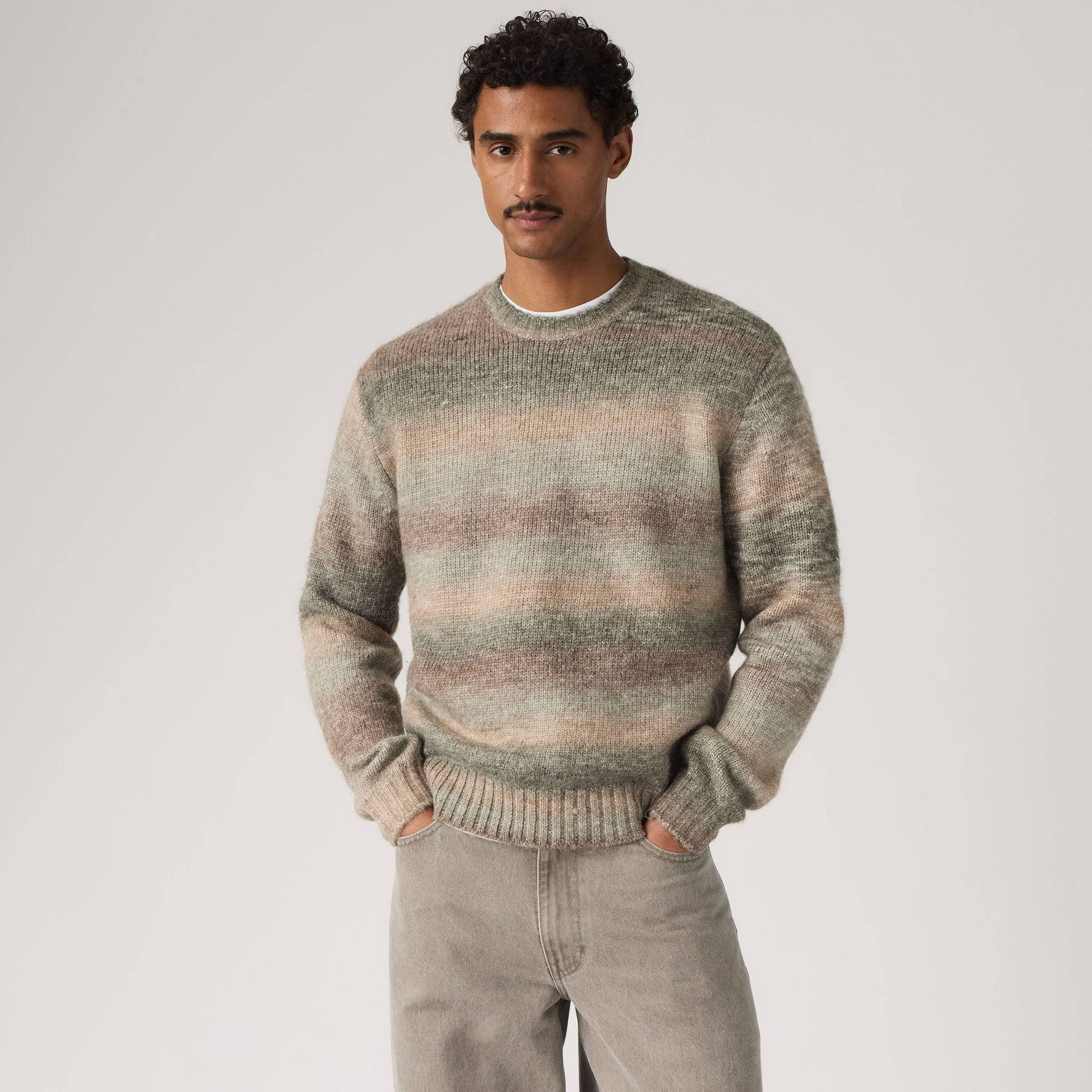 Levi's® Men's Relaxed Fit Pullover Sweater - Neutrals L
