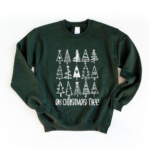 Simply Sage Market Women's Graphic Sweatshirt Distressed Oh Christmas Tree - 1 of 4