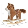 SEVOBAL Toy Vehicles Plush Rocking Horse with Moving Mouth and Wagging Tail for Kids Fun and Safety, Brown, 25.5"*12.75"*24" - 4 of 4