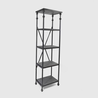 72.5" Hampden Industrial 4 Shelf Bookcase Gray - Christopher Knight Home