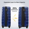 MAYEERTY 3 Pieces Luggage Set Hardside Spinner Suitcase with Lock 20inch 24inch 28inch Blue - 3 of 4