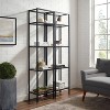 Crosley 73" 2pc Aimee Narrow Etagere Set Oil Rubbed Bronze: Tempered Glass Shelves, Steel Frame, Fixed Storage - 4 of 4