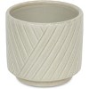 Cheung's Parlora Crossed Diagonal Pattern Straight Side Ceramic Pot - Medium - White - 4 of 4