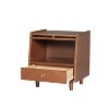 CAVINAS 2 Drawers Nightstand,End Tables with RaTan-Woven Storage Cabinet and 1 Drawer,Modern Bedside Table for Bedroom - 4 of 4