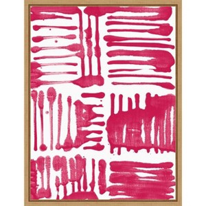 Amanti Art Custom Red Stripes II by Jodi Fuchs Canvas Wall Art Print Framed 18 x 24-in. - 1 of 4