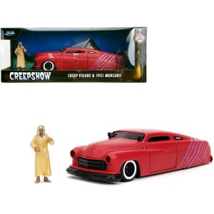 1951 Mercury Matt Red with Purple Stripes and Creep Diecast Figure "Creepshow" (1982) Movie 1/24 Diecast Model Car by Jada - 1 of 4