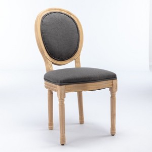 NicBex Dining Chairs Stool Upholstered Chair with Wood Legs Antique Painting Linen Fabric Back for Kitchen - 1 of 4