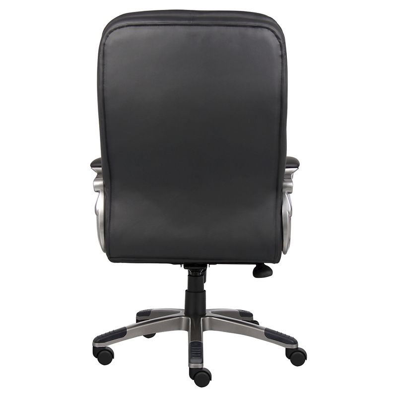 High Back Executive Chair with Pewter Finished Base/Arms Black - Boss Office Products, 4 of 7