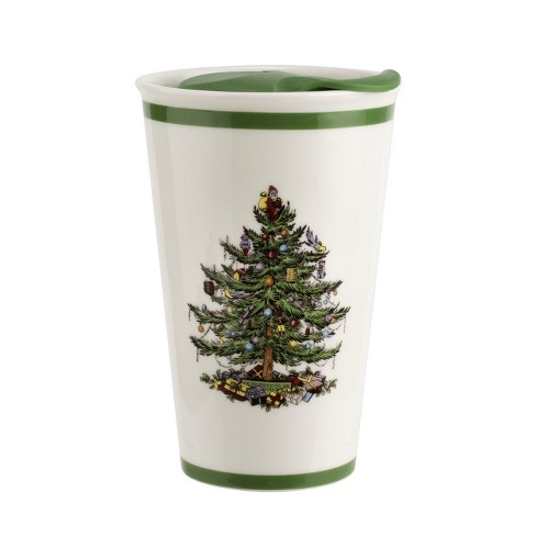 Spode Christmas Tree Tartan Travel Mug, 8 Ounce : Target