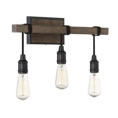 Durango Nickel 3-Light Rustic Industrial Vanity Fixture