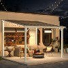 CLIHOME 10 ft. x 10 ft. Aluminum Sloped Patio Cover Outdoor Pergola with Polycarbonate Roof Panels - 4 of 4