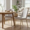 LeisureMod Lumen Dining Chair – Modern Upholstered Kitchen Chair with Gold Steel Legs, Ergonomic Accent Chair - 2 of 4