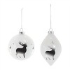 Glittered Glass Deer Ornament (Set of 6) - 2 of 4