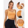Allegra K Women's Workout Fitness Longline Wireless Padded Sports Bras Multicolored - 3 of 4
