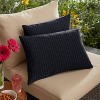 2pk Sunbrella Outdoor Throw Pillows Indigo Blue - image 2 of 3