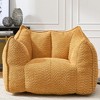 NicBex Modern Square Bean Bag Chair with Armrests, High-Resilience Lazy Sofa for Dorm, Living Room, Bedroom, Yellow - 2 of 4