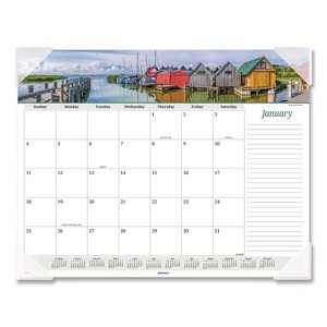Seascape Panoramic Desk Pad, Seascape Panoramic Photography, 22 x 17, White Sheets, Clear Corners, 12-Month (Jan-Dec): 2026 - 1 of 4
