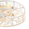 Airsurfer 20" Flush Mount Ceiling Fan with LED Light, Distressed White & Gold with Brushed White Blades, 7-Blade, Remote Included - 4 of 4