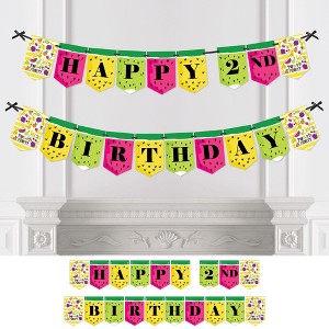 Big Dot of Happiness 2nd Birthday TWO-tti Fruity - Frutti Summer Second Birthday Party Bunting Banner - Party Decorations - Happy 2nd Birthday - 1 of 4